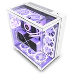 [CLEARANCE] NZXT H9 Elite Dual-Chamber Tempered Glass ATX Mid-Tower Gaming PC Case - White CM-H91EW-01