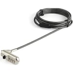 StarTech.com C‎âble antivol pour ordinateur portable - 2 m - Verrou à combinaison - Nano-Slot - C‎âble de sécurité