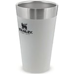 Stanley Adventure Stacking Beer Pint 0.47L / 16OZ Ash – Keeps Drinks Cold for 4 Hours - Stainless Steel Beer Pint - Stacks Infinitely - Double Wall Vacuum Insulation - Dishwasher Safe