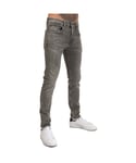Levi's Mens Levis 512 Slim Taper Little Love Jeans in Grey Cotton - Size 34 Short