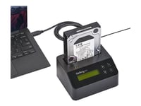 StarTech.com Station d'accueil USB 3.0 autonome pour HDD/SSD SATA I/II de 2,5" et 3,5" - Effacement de disque dur sécurisé - Effaceur de disque dur - noir - pour P/N: SVA12M5NA