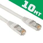 Trade Shop - Câble Réseau Lan Professionnel 10 Mètres Câble D'extension Pour Modem Routeur Pc Plug Rj45