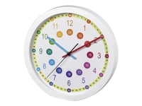 Hama "Easy Learning" Children's - Klocka - Kvarts - Väggmonterbar - 30 Cm - Färg - Ram: Vit
