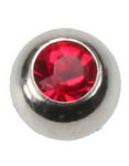 Big Red Stone - 8 mm Stålkula till 1,6 mm Stång - NB! Sidohål