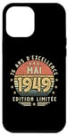 Coque pour iPhone 15 Pro Max Mai 1949 Cadeau Anniversaire Mai 1949 75 ans Homme Femme