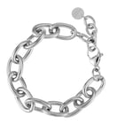 Oval Chunky Chain Bracelet, STEEL