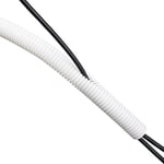 D-Line CTT1.1/25W Tube de Rangement de Câble, Cache-Câble TV, Gaine Cables - 25mm Diamètre, 1,1m Longueur - Blanc