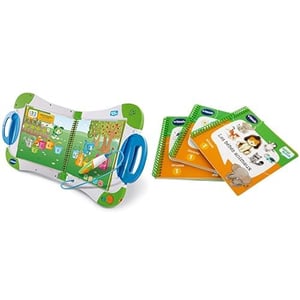 VTech MagiBook Starter Pack Rose + Livre Peppa Pig - Livre Interactif éducatif Enfant 2-7 Ans, Stylet, Téléchargement Audio