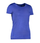 Geyser sømløs T-skjorte for kvinner, G11020, kongeblå melange, størrelse 3XL