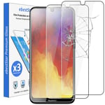 ebestStar - compatible with Huawei Y6 2019 Screen Protector Y6 Prime/Pro Premium Tempered Glass [x3 Pack] Shatterproof, 9H 3D Bubble Free [Y6 2019: 156.3 x 73.5 x 8mm, 6.09'']