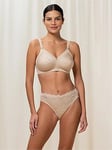 Triumph Doreen Cotton Non Wired Bra - Nude, Skin, Size 44E, Women