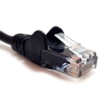 1m Black ETHERNET Cat5e CABLE Modem Router PC Laptop Network Wire Cord Patch UK