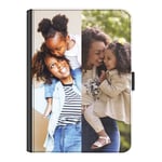 Personalised Case For Apple iPad 10.2 inch (2019) (7th Gen), Ipad 7, 360 Swivel Leather Side Flip Cover, Customise with Photo Collage - Two Image, Portrait Borderless, Layout B