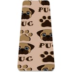 Yoga Mat - Puppy face paw print - Extra Thick Non Slip Exercise & Fitness Mat for All Types of Yoga,Pilates & Floor Workouts