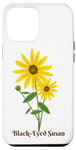 Coque pour iPhone 14 Pro Max Fleur de Susan aux yeux noirs, jaune et vert