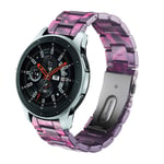 DEALELE Strap Compatible with Samsung Gear S3 Frontier/Classic/Galaxy Watch 46mm / Galaxy 3 45mm, 22mm Colorful Resin Bracelet Replacement for Huawei Watch 3 / GT2 46mm (Purple)