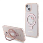 Hello Kitty iPhone 15 Skal Ring Stand MagSafe Rosa
