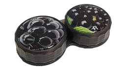 Blackberry Fruit Flat Contact Lens Storage Soaking Case - L+R Marked - UK Made