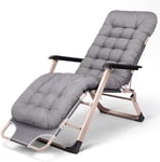 AWJ Lounge Chair, Cushion Tufted Soft Deck Chaise Padding Outdoor Patio Pool Recliner Zero Gravity Chair