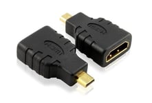 Adapter: micro-HDMI (M) - til HDMI (F)