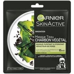 GARNIER Masque Tissu Charbon Végétal Skinactive