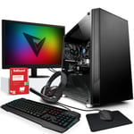 Vibox V-6 PC Gamer - 24"" Écran Pack - Quad Core Intel i3 10100F Processeur 4.3GHz - Nvidia RTX 3050 8Go Carte Graphique - 8Go RAM - 1To Disque Dur - Windows 11 - WiFi