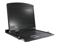 Argus AS-9108 ULS - KVM-konsol med omkopplare för tangentbord/video/mus - 8 portar - PS/2, USB - QWERTZ - 19 - kan monteras i rack - 1920 x 1080 Full HD (1080p) @ 75 Hz - 300 lumen - 1000:1 - VGA