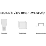 230V LED Strip anslutningsstycke