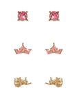 Disney Princess Cinderella Earrings (Set of 3 Pairs), One Colour