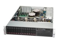Supermicro Mainstream SuperServer 221P-C9R - Server - rackmonterbar - 2U - ingen CPU - RAM 0 GB - SATA/SAS - hot-swap 2.5 brønn(er) - uten HDD - Gigabit Ethernet - uten OS - monitor: ingen - svart