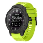 For Garmin Instinct Crossover Solar 22mm Quick Release Silicone Watch Band(Lime Green)