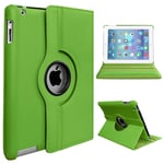 For Apple iPad 9.7 2018 6 Gen A1954 A1893 360 Degree Swivel Stand Smart Protective Cover(Green)