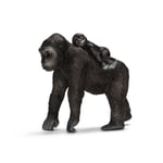 Schleich 14662 Gorilla female with baby figurine Gorilla model ape plastic toy