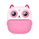 Hd Mini Kamera Barn Termisk Skrivare Digitalkamera Rosa (Inget Kort)