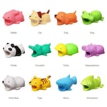 Cute Animal Bite Usb Charger Data Protector Cover For Iphone