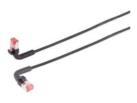 Lanview Flex-Angle - Patch-Kabel - Rj-45 (Hane) Straight, Bendable Till Rj-45 (Hane) Straight, Bendable - 25 Cm - 3.6 Mm - U/Ftp - Cat 6A - Startad, Hakfri - Svart
