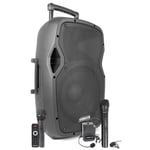 FYNDHÖRNAN /Vonyx AP1200PA Mobil förstärkare/högtalare 12" BP-HH-UHF/, Batteridriven 12" högtalare med UHF mikrofon och headset
