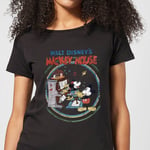 Disney Mickey Mouse Retro Poster Piano Women's T-Shirt - Black - XL