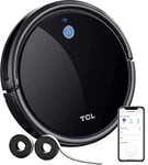 TCL Robot Vacuum Cleaner, Super-Thin, 2000Pa Strong Suction, Quiet, Self-Charging Robotic Vacuum Cleaner with HEPA Filter, 150 Mins Runtime, Cleans Hard Floors & Carpets, Black B200A00UK