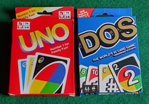 BRAND NEW & SEALED! BOTH UNO & DOS - #1 & #2 FUN CARD GAMES FOR ALL THE FAMILY
