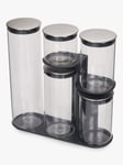 Joseph Joseph Podium 100 Glass Storage Container Set and Stand, 5 Pieces