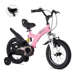 Kids' Bikes Children's Bicycles Fashionable Children's Tricycles Boys And Girls' Bicycles Outdoor Cycling 4-8 Year Old Children's Bicycles The Best Gifts (Color : Pink, Size : 16 inches)