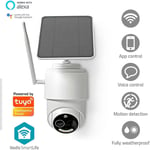 HD CCTV PTZ Outdoor Security Camera WiFi Solar Battery Powered Tuya Smart