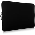 V7 14" Water-resistant Neoprene Laptop Sleeve Case, Compatible for 14-Inch Notebook Tablet iPad Tab, Compatible with 13" MacBook Pro and MacBook Air, Black