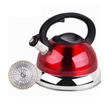 Kettle Tower Type Red Energy-saving 304 Stainless Steel Gas Gas Stove Home Whistle Quick Boil Water Bottle 4L Home Camping