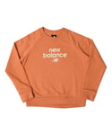 New Balance Boys Boy's Junior Essentials Reimagined Archive Sweatshirt in Peach - Orange Cotton - Size 14-16Y