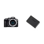 Canon EOS R10 Mirrorless Camera Body - 24.2 MP, APS-C Sensor, up to 4K 60p Video | Wi-Fi & Bluetooth | Dual Pixel CMOS AF II | Light and Compact & LP-E17 Battery Pack for EOS M3