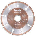 kwb Easy-Cut universel Disque à tronçonner au carbure 125 mm x 1,0 mm, Disque flexible pour divers matériaux, Alésage 22,23 mm, 125mm