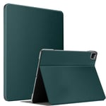 Soke Case For iPad Pro 12.9 Inch 2021, Premium PU Leather Folio Smart Protective Case Cover with Auto Sleep/Wake, Supports Wireless Charging for Apple iPad 5th Generation, Teal
