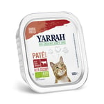 Økonomipakke Yarrah Bio 48 x 100 g - Pâté: Økologisk storfekjøtt med økologisk sikori